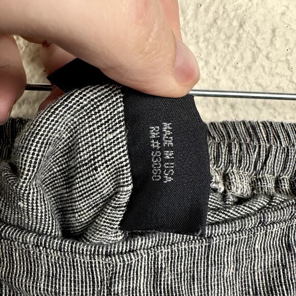 Vintage Nannette Keller Pants Size Small Grey Linen Elastic Waist Lagenlook USA - Picture 4 of 5